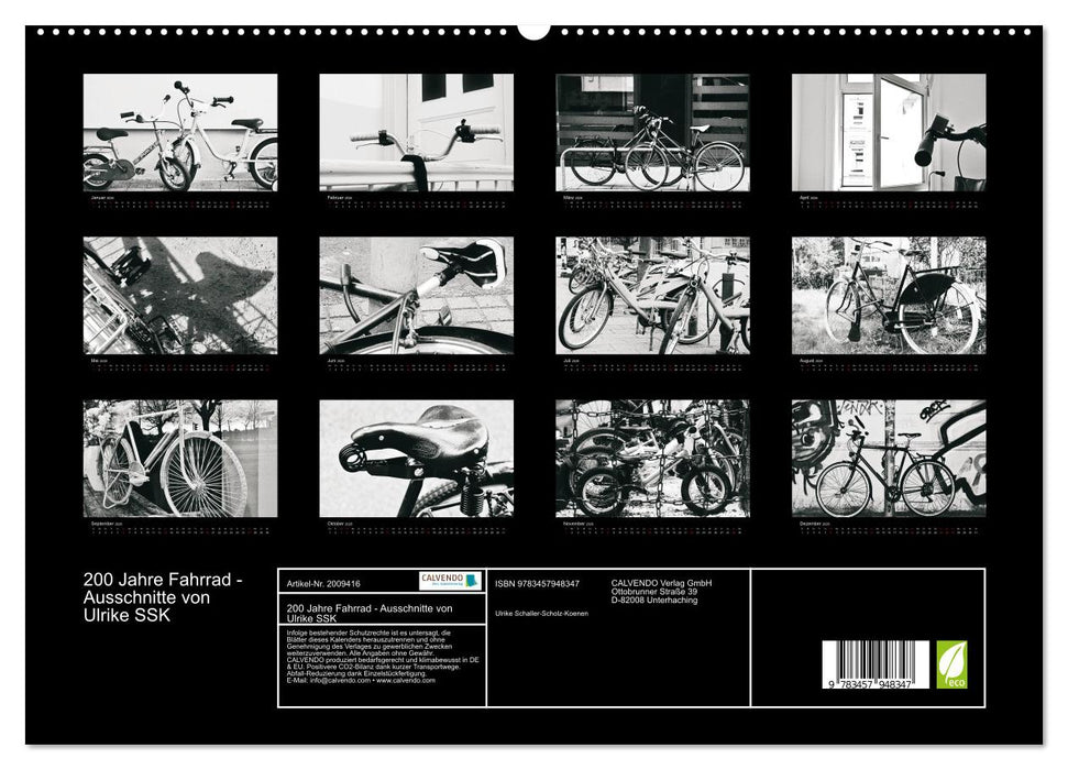 200 Jahre Fahrrad - Ausschnitte von Ulrike SSK (CALVENDO Premium Wandkalender 2026)