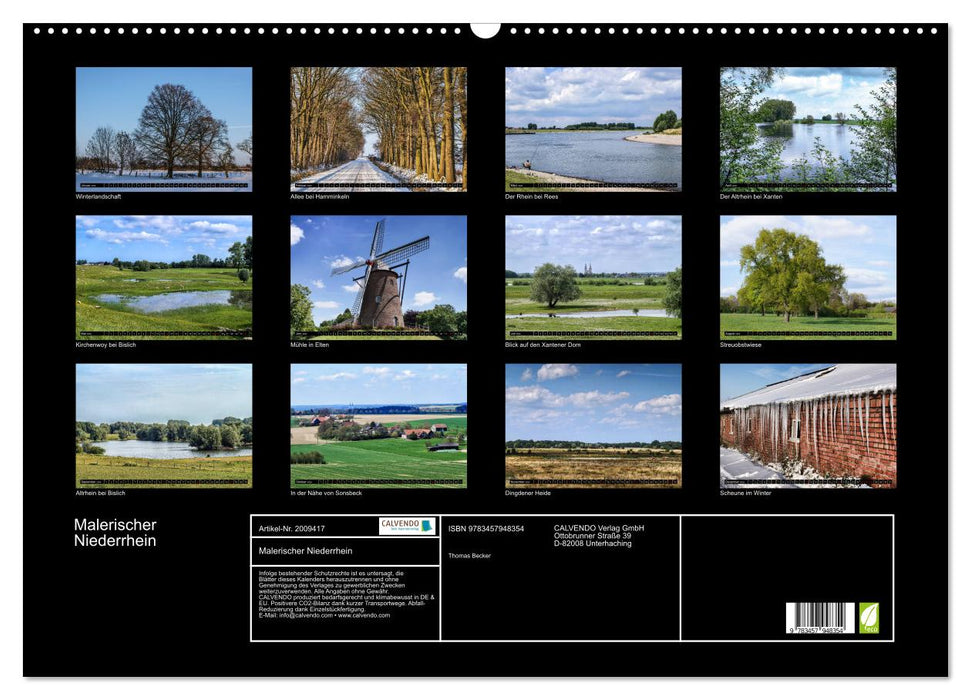 Malerischer Niederrhein (CALVENDO Wandkalender 2026)