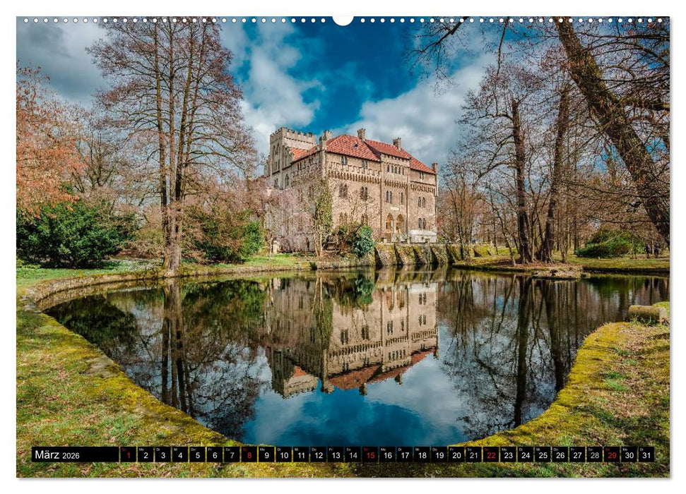 Sachsens Schlösser (CALVENDO Premium Wandkalender 2026)