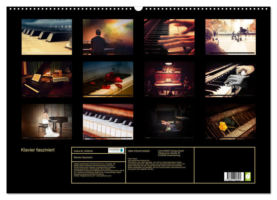 Klavier fasziniert (CALVENDO Wandkalender 2026)