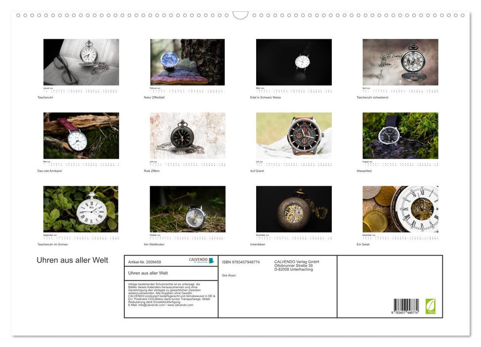 Uhren aus aller Welt (CALVENDO Wandkalender 2026)