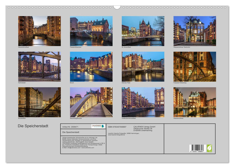 Die Speicherstadt (CALVENDO Wandkalender 2026)