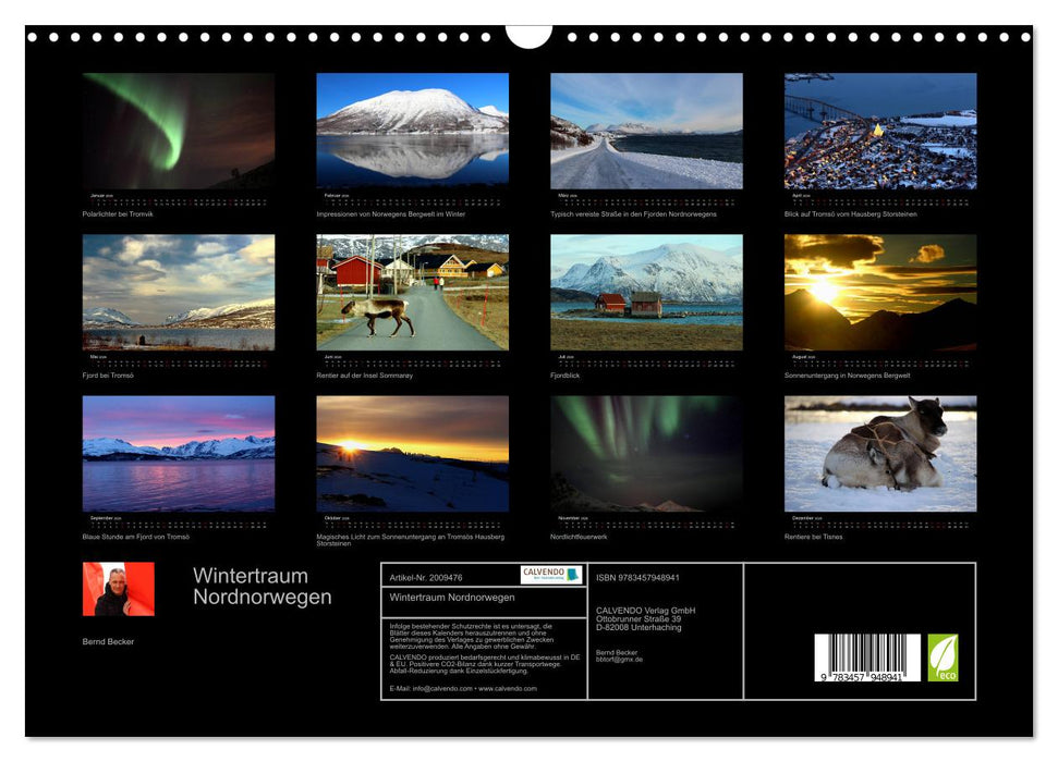 Wintertraum Nordnorwegen (CALVENDO Wandkalender 2026)