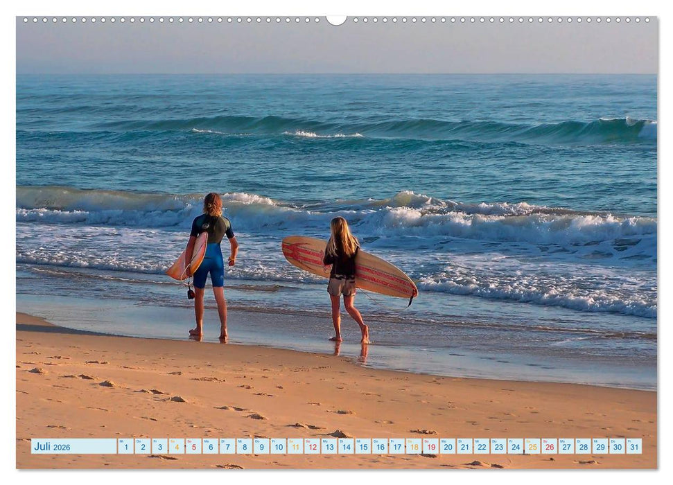 Surfen - Wasser, Wind und coole Typen (CALVENDO Premium Wandkalender 2026)