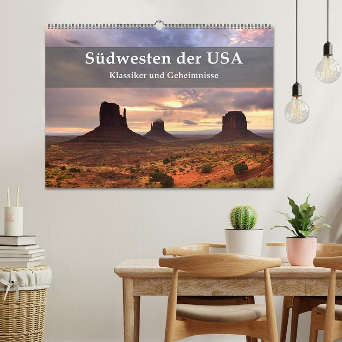 Südwesten der USA - Klassiker und Geheimnisse (CALVENDO Wandkalender 2026)