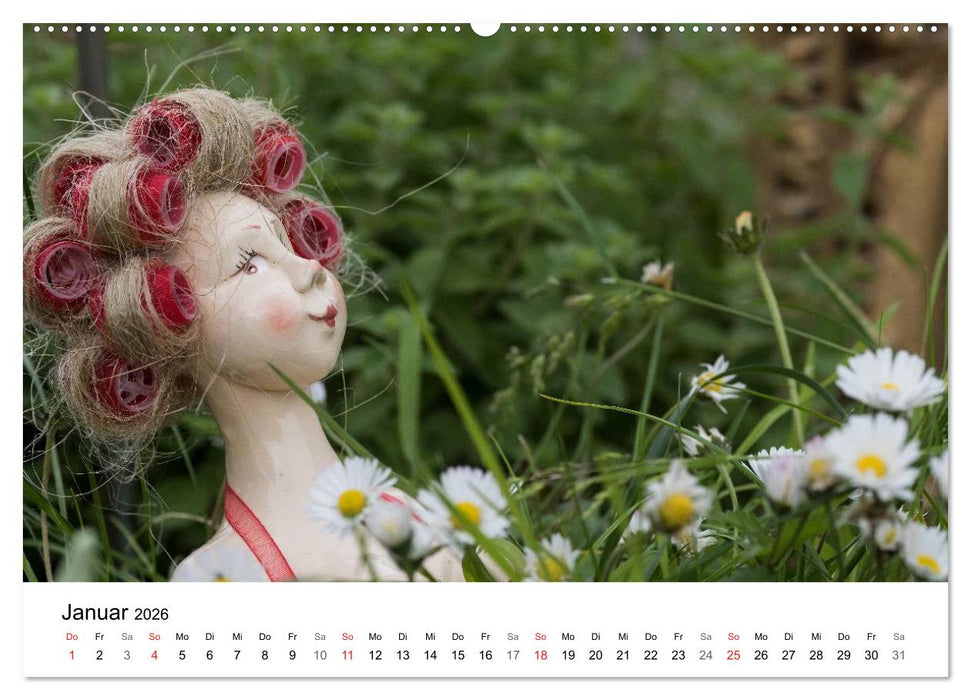 Tausendschön - handgeferigte Tonwesen (CALVENDO Wandkalender 2026)