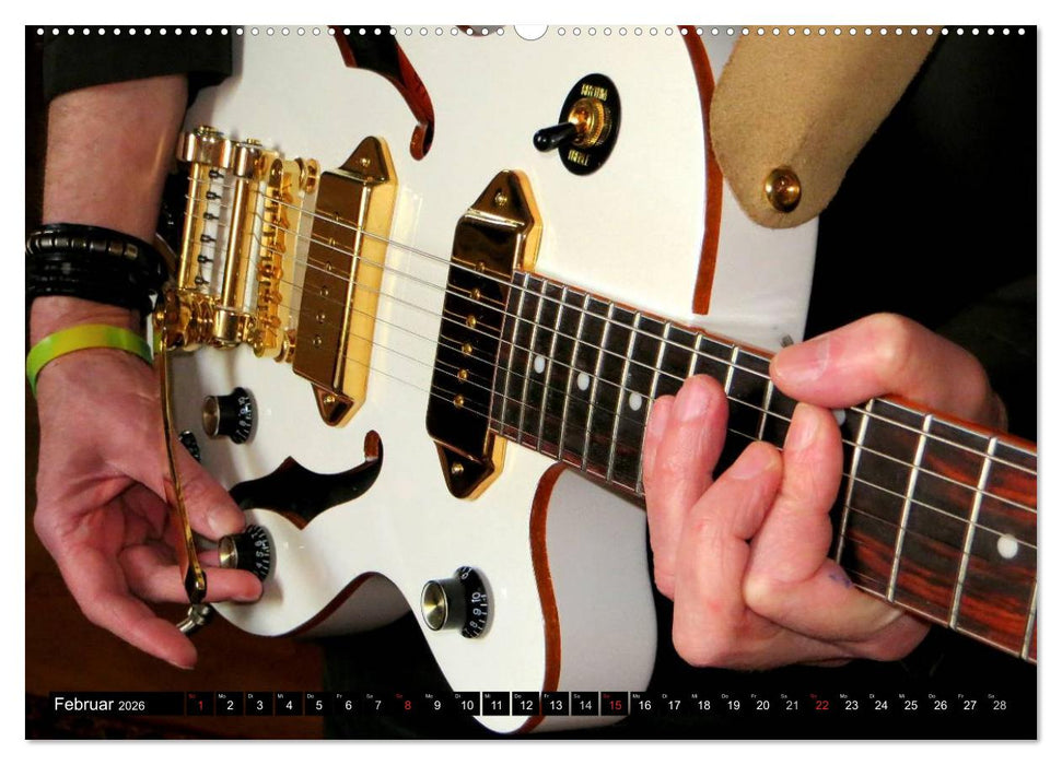 JAZZGITARREN in Szene gesetzt (CALVENDO Premium Wandkalender 2026)