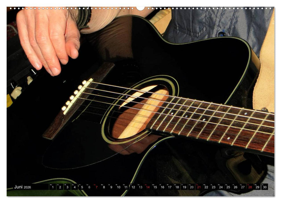 JAZZGITARREN in Szene gesetzt (CALVENDO Premium Wandkalender 2026)