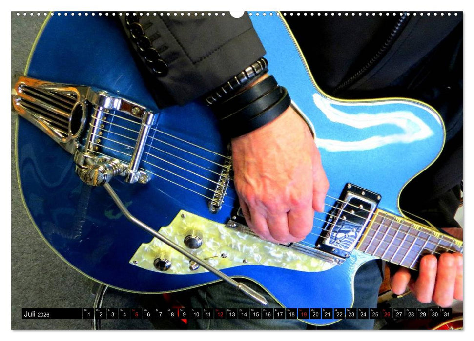 JAZZGITARREN in Szene gesetzt (CALVENDO Premium Wandkalender 2026)