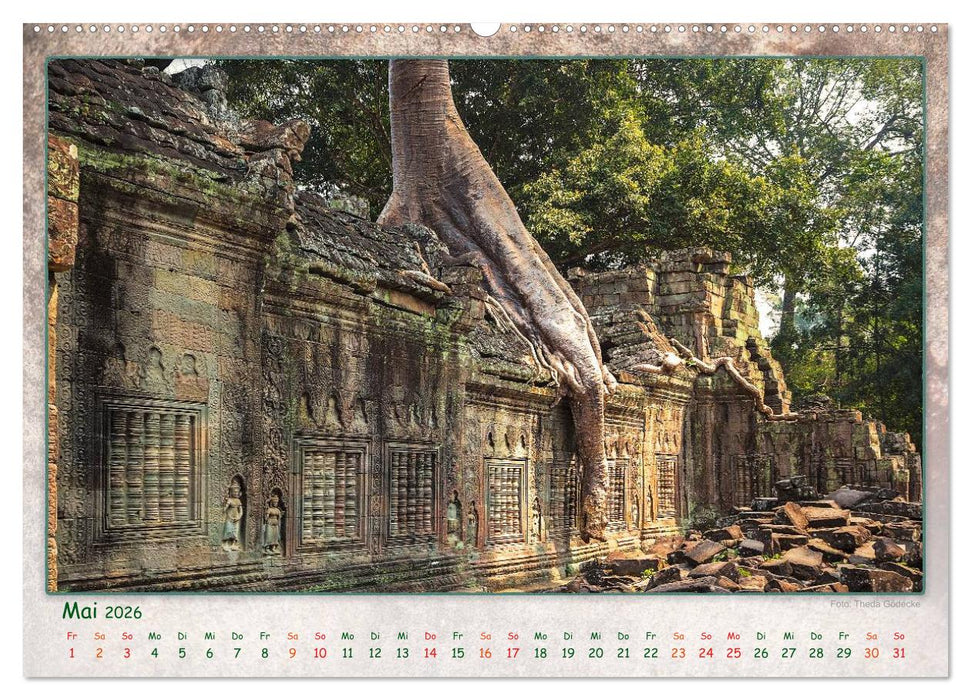Kambodscha, Angkor Thom, Angkor Wat und Bayon (CALVENDO Premium Wandkalender 2026)