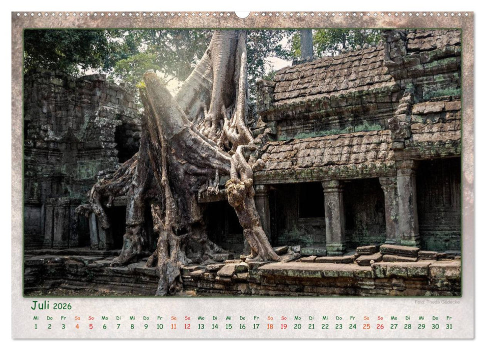 Kambodscha, Angkor Thom, Angkor Wat und Bayon (CALVENDO Premium Wandkalender 2026)