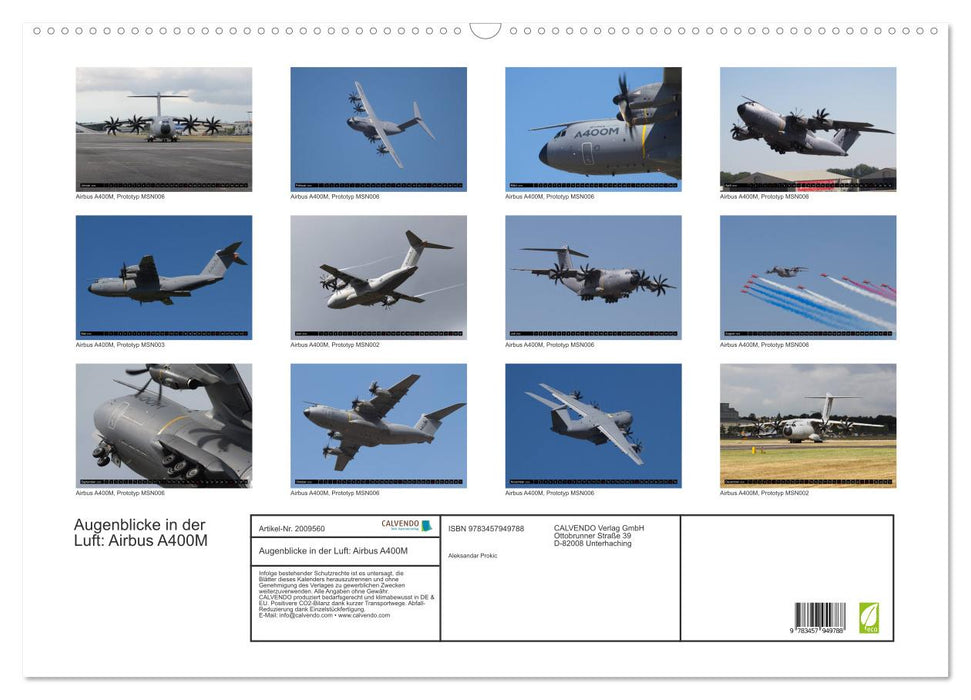 Augenblicke in der Luft: Airbus A400M (CALVENDO Wandkalender 2026)
