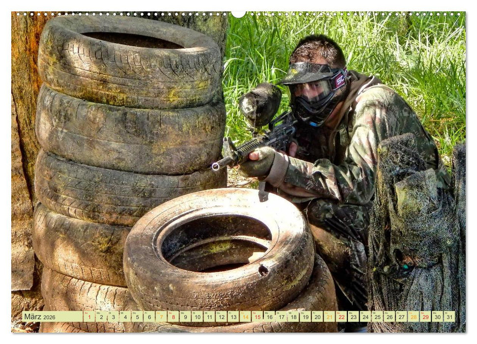 Paintball - so cool (CALVENDO Premium Wandkalender 2026)