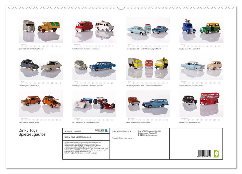 Dinky Toys Spielzeugautos (CALVENDO Wandkalender 2026)