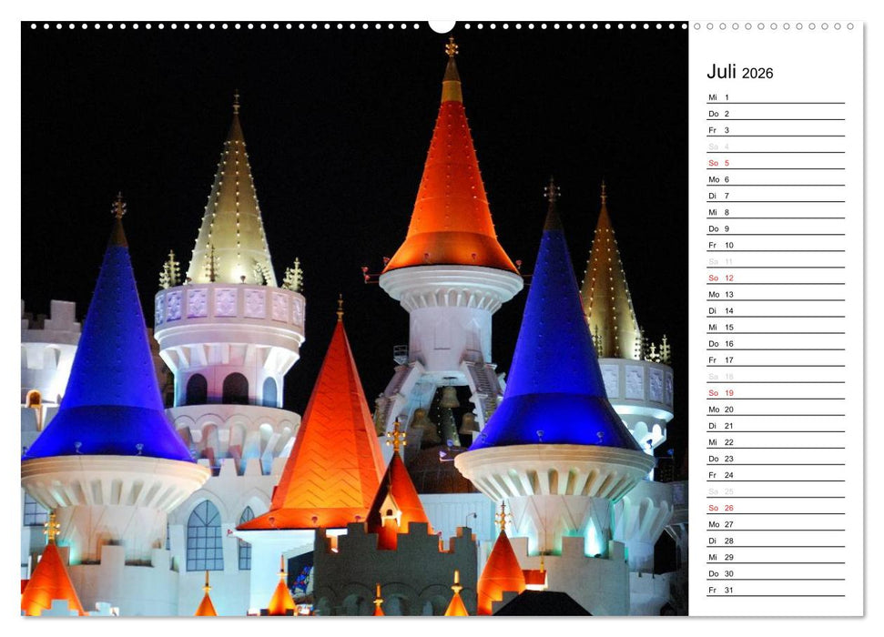 LAS VEGAS - by night (CALVENDO Premium Wandkalender 2026)