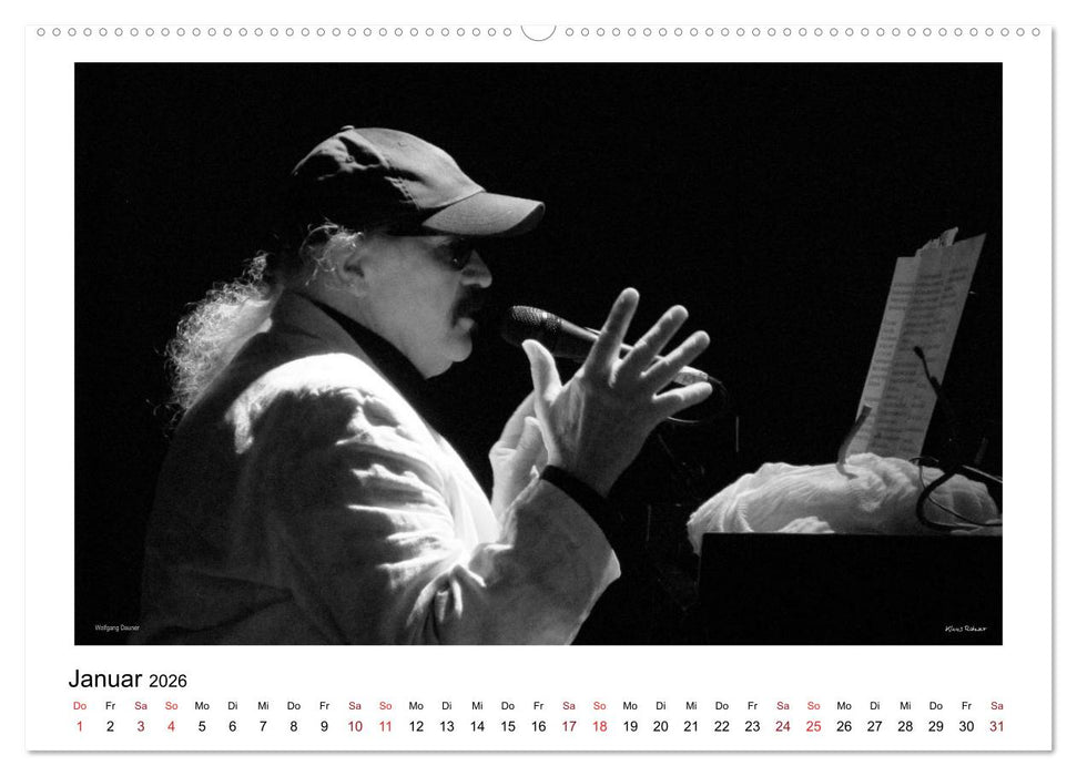 Internationale Meister des Jazz in Schwarzweiß (CALVENDO Wandkalender 2026)