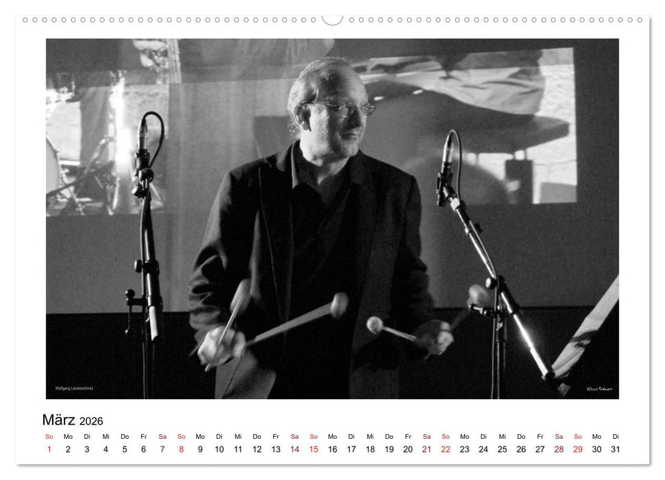 Internationale Meister des Jazz in Schwarzweiß (CALVENDO Wandkalender 2026)