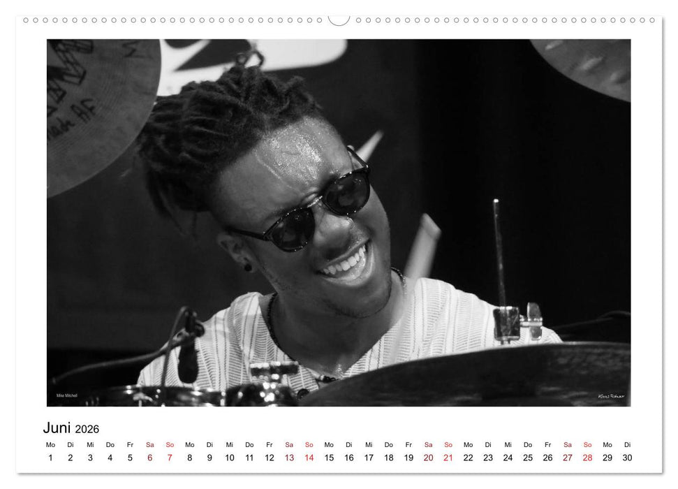 Internationale Meister des Jazz in Schwarzweiß (CALVENDO Wandkalender 2026)
