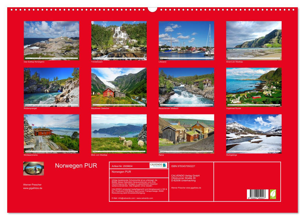 Norwegen PUR (CALVENDO Wandkalender 2026)