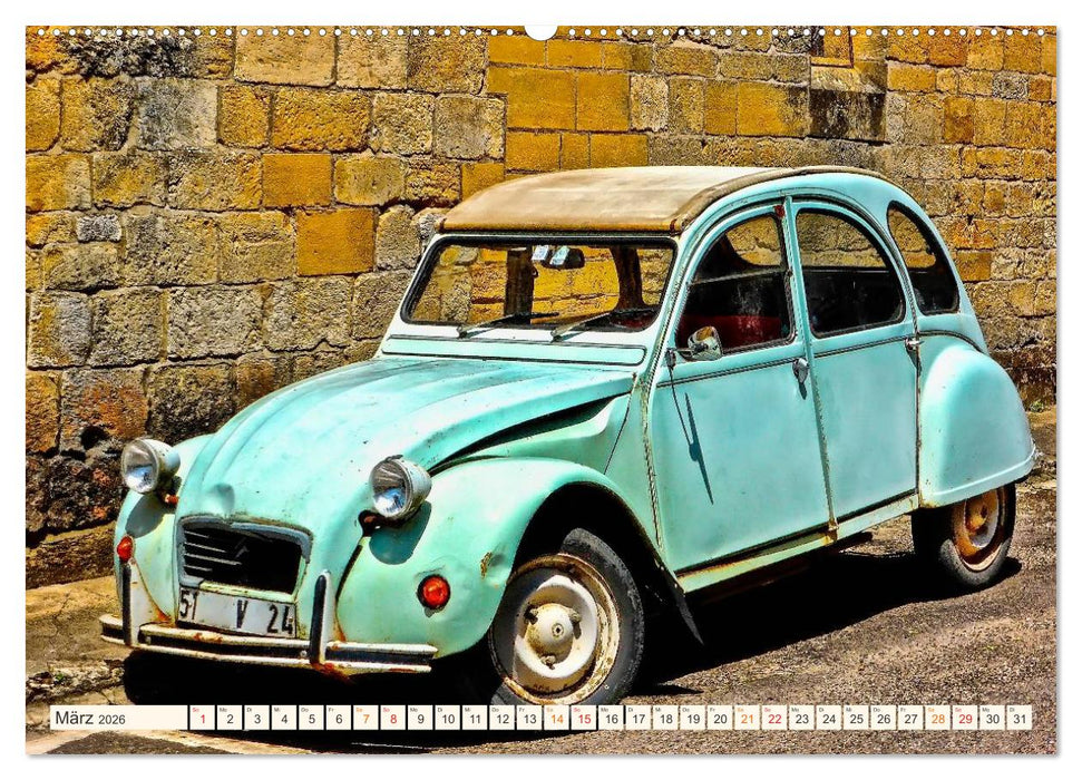Citroën 2CV - geliebte Ente (CALVENDO Wandkalender 2026)