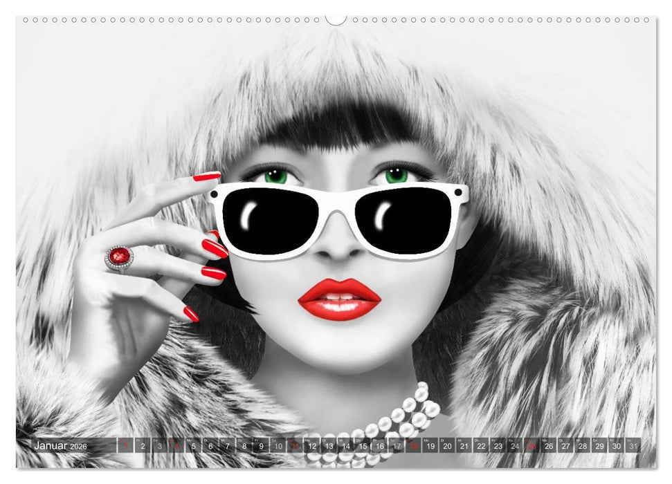 Rot wie die Liebe by Mausopardia (CALVENDO Wandkalender 2026)