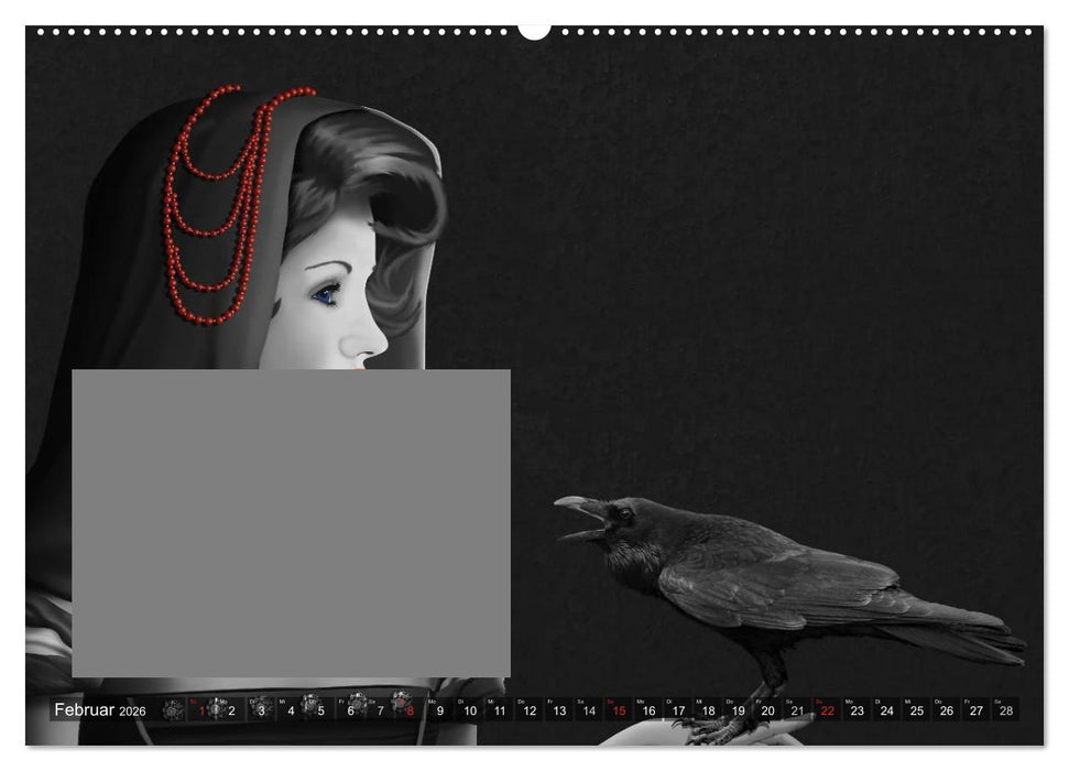 Rot wie die Liebe by Mausopardia (CALVENDO Wandkalender 2026)