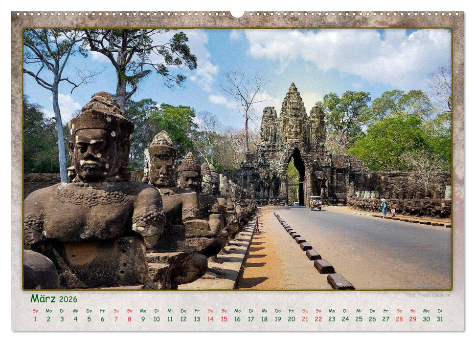Kambodscha, Angkor Thom, Angkor Wat und Bayon (CALVENDO Wandkalender 2026)