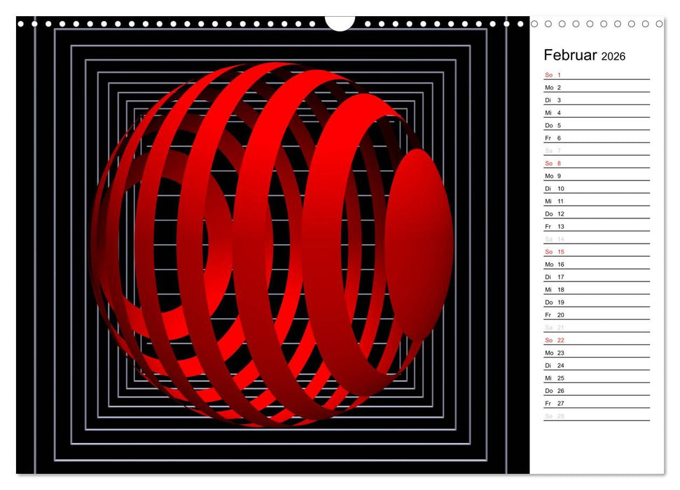 Mit Geometrie durch das Jahr (CALVENDO Wandkalender 2026)