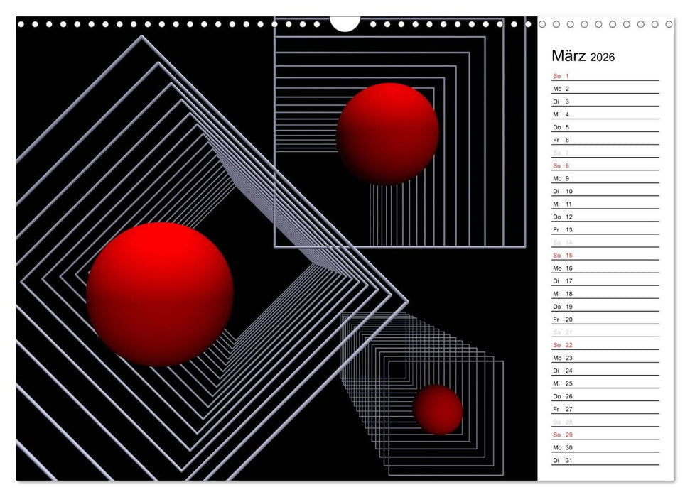 Mit Geometrie durch das Jahr (CALVENDO Wandkalender 2026)