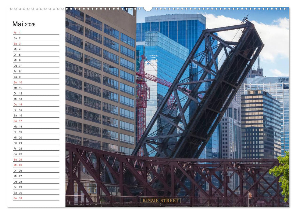 CHICAGO Stadtzentrum (CALVENDO Premium Wandkalender 2026)