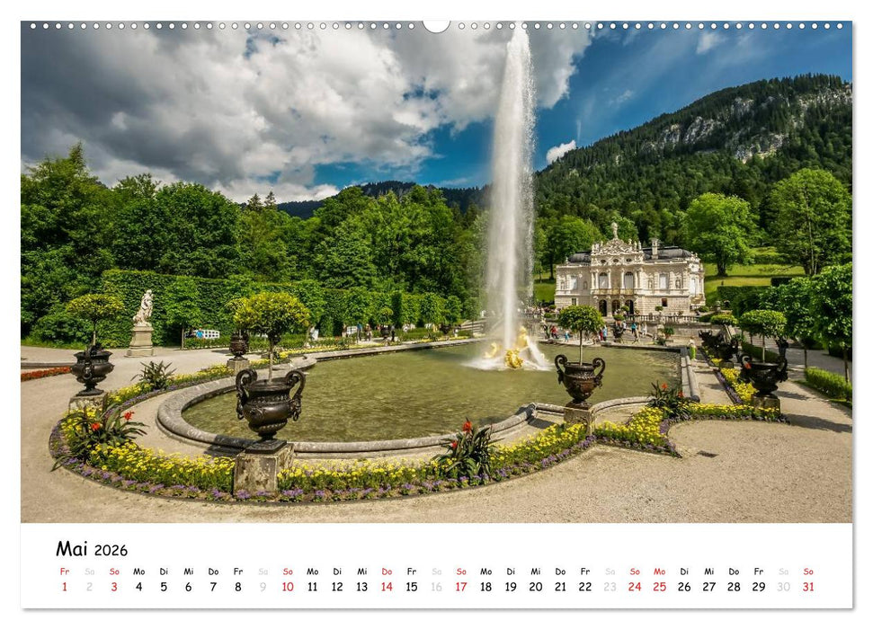 Schlösser und Gärten Süddeutschland (CALVENDO Premium Wandkalender 2026)