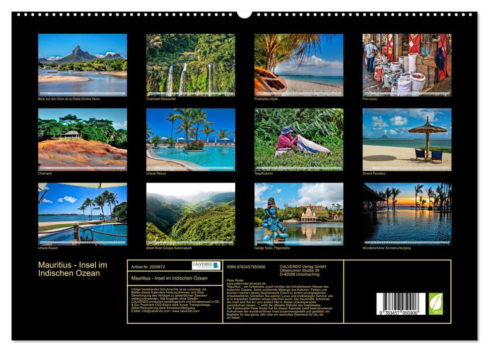 Mauritius - Insel im Indischen Ozean (CALVENDO Premium Wandkalender 2026)
