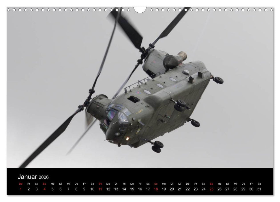 Militärhubschrauber (CALVENDO Wandkalender 2026)