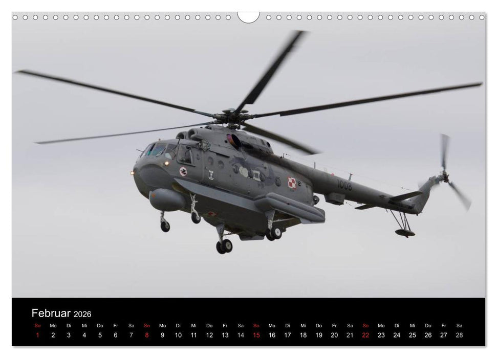 Militärhubschrauber (CALVENDO Wandkalender 2026)