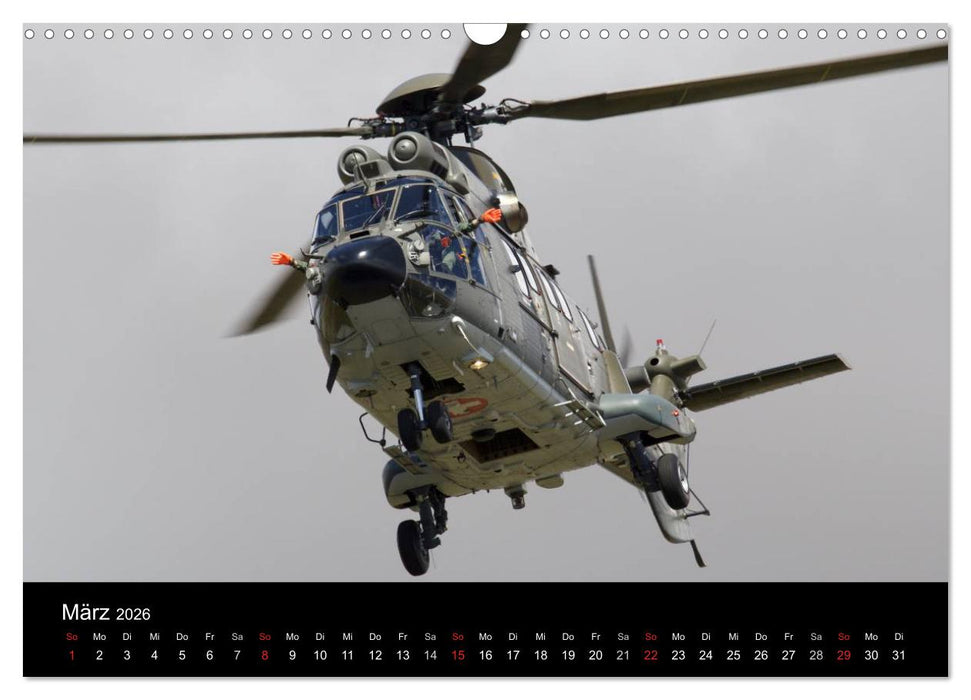 Militärhubschrauber (CALVENDO Wandkalender 2026)