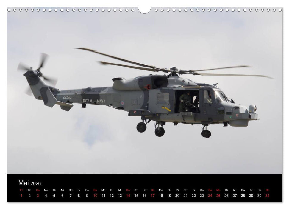 Militärhubschrauber (CALVENDO Wandkalender 2026)