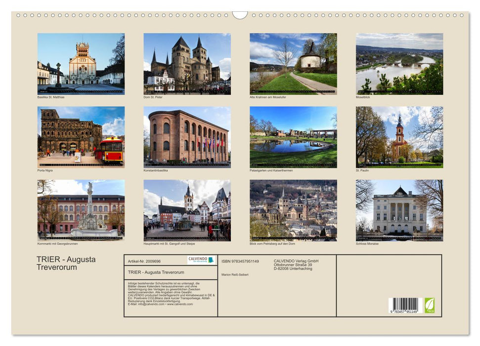 TRIER - Augusta Treverorum (CALVENDO Wandkalender 2026)