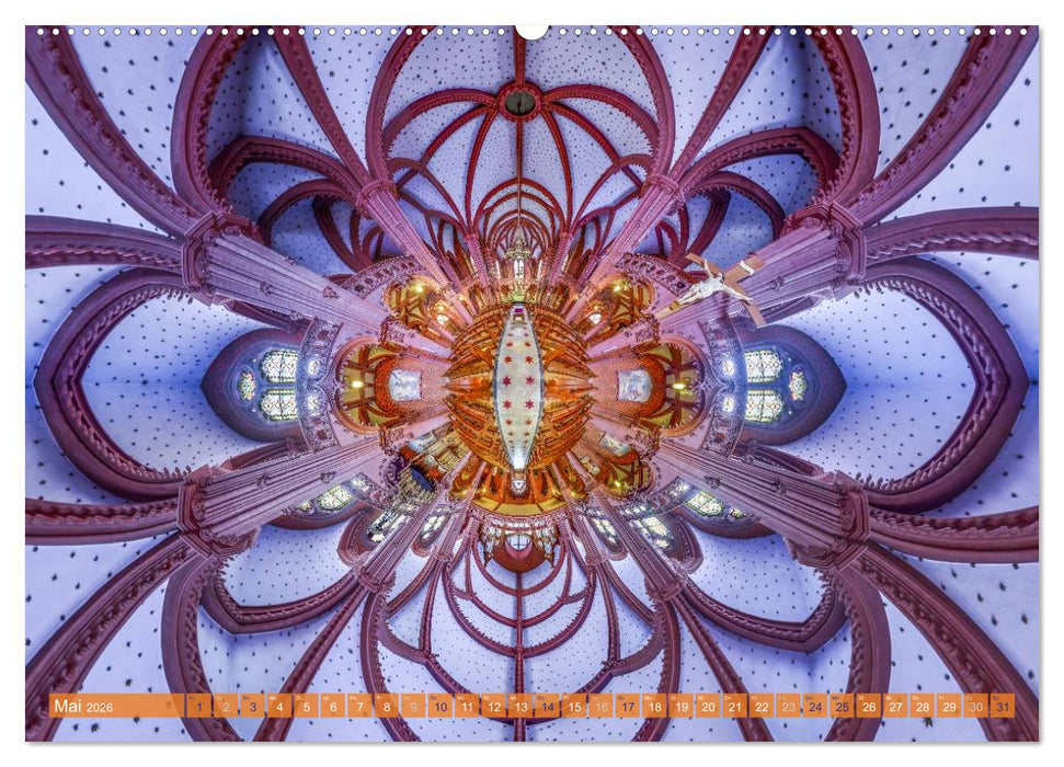 Göttliche Projektionen - Kirchenpanoramen (CALVENDO Wandkalender 2026)