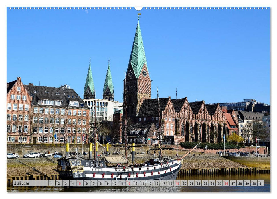 Hansestadt Bremen - Ein Stadtstaat an der Weser (CALVENDO Premium Wandkalender 2026)