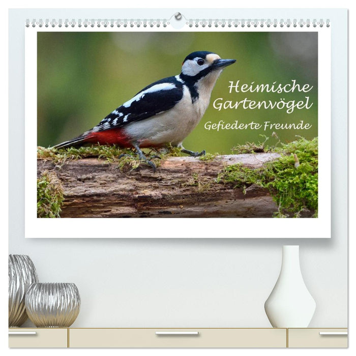 Heimische Gartenvögel - Gefiederte Freunde (CALVENDO Premium Wandkalender 2026)