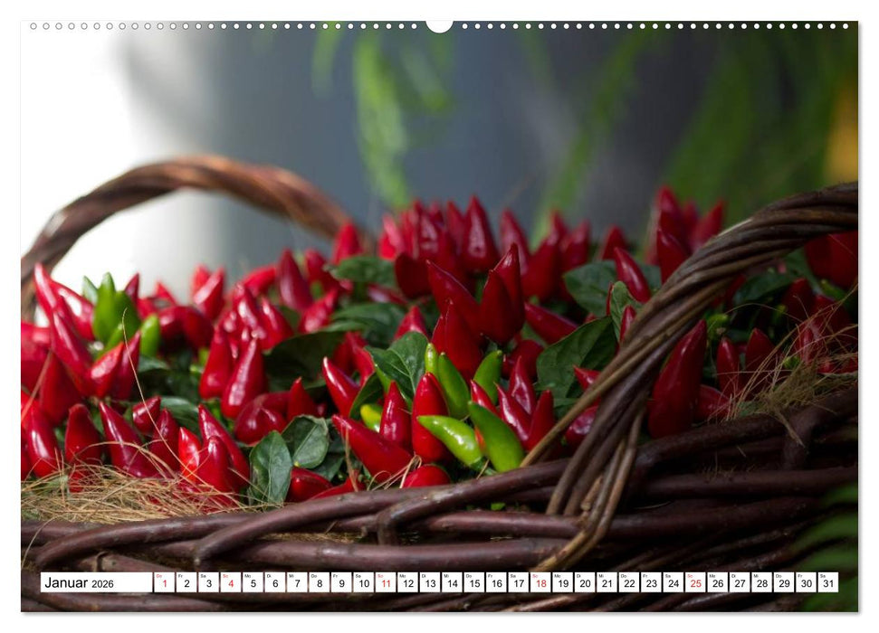 Lebensmittel liebevoll arrangiert (CALVENDO Premium Wandkalender 2026)