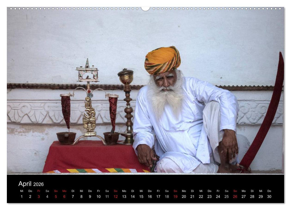 Indiens Gesichter (CALVENDO Premium Wandkalender 2026)