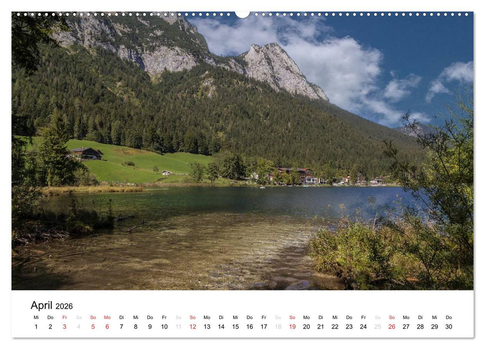 Reizvolle Gewässer im Berchtesgadener Land (CALVENDO Premium Wandkalender 2026)