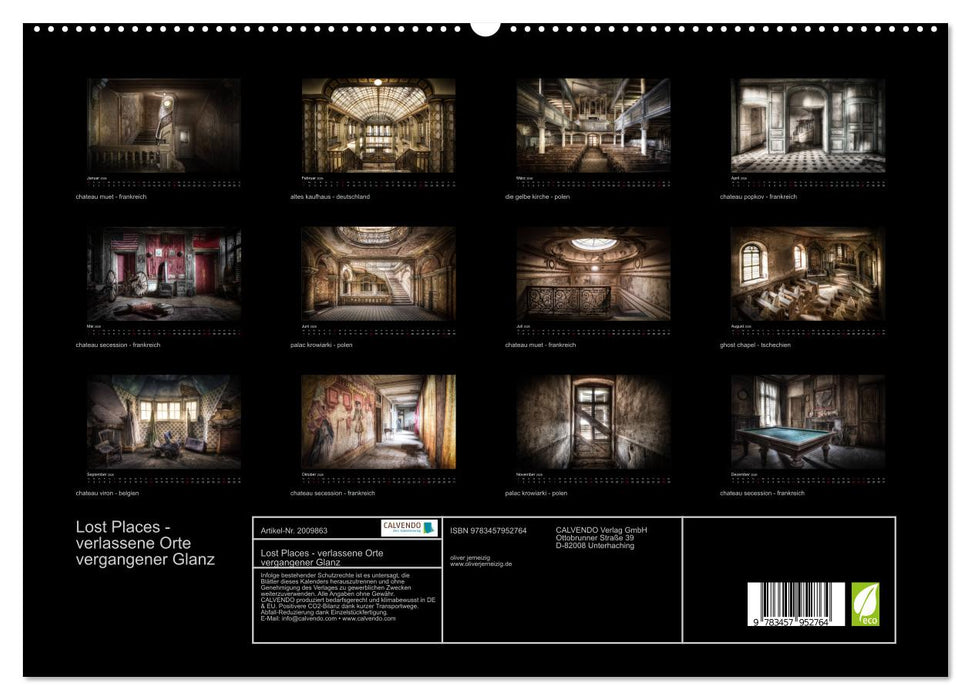 Lost Places - verlassene Orte vergangener Glanz (CALVENDO Premium Wandkalender 2026)