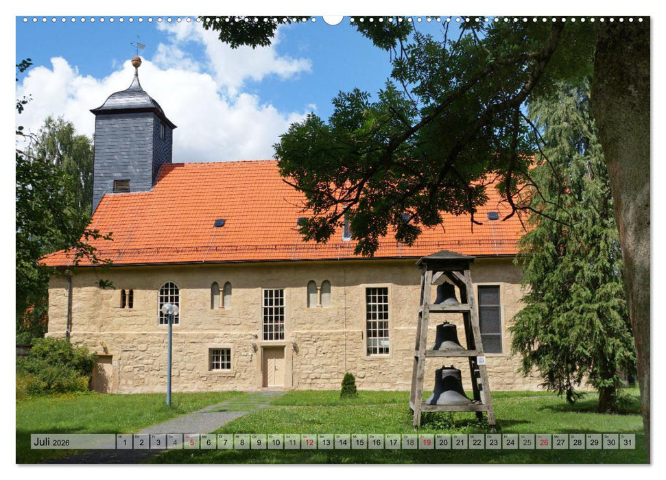 Wunderbares Thüringen - besondere Dorfkirchen (CALVENDO Premium Wandkalender 2026)