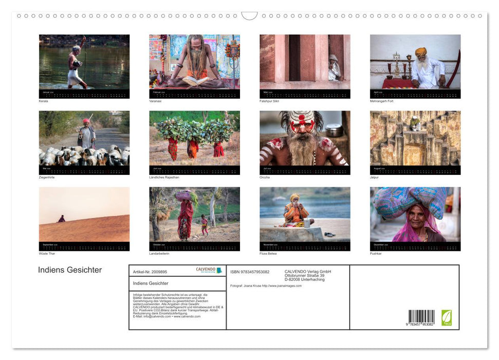Indiens Gesichter (CALVENDO Wandkalender 2026)