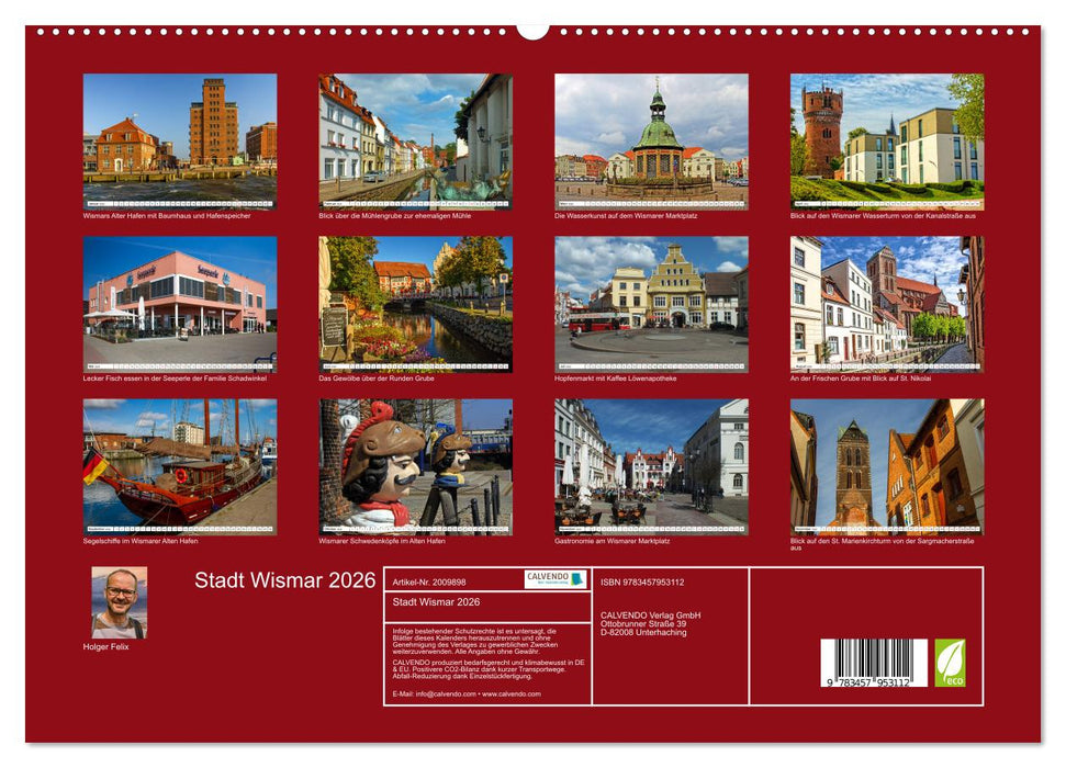 Stadt Wismar 2026 (CALVENDO Premium Wandkalender 2026)