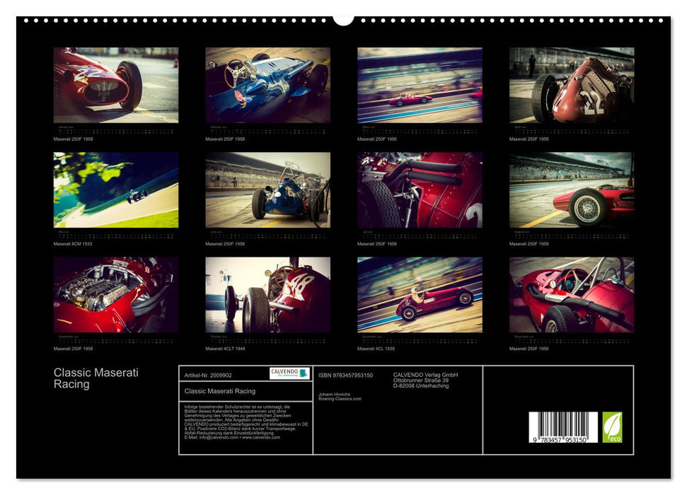 Classic Maserati Racing (CALVENDO Premium Wandkalender 2026)