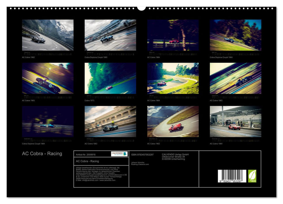 AC Cobra - Racing (CALVENDO Premium Wandkalender 2026)