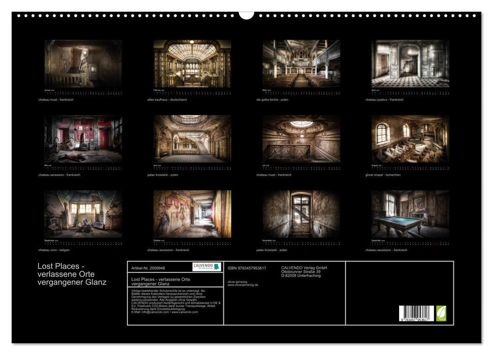 Lost Places - verlassene Orte vergangener Glanz (CALVENDO Wandkalender 2026)